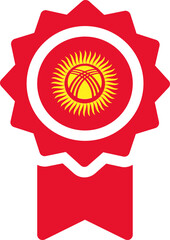 Kyrgyzstan flag on badge bag