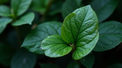 Emerald Green Leaves: A Close-Up of Nature's Beauty
