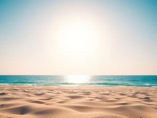 Fine beach sand glistening under the hot summer sun, outdoors, travel, summer