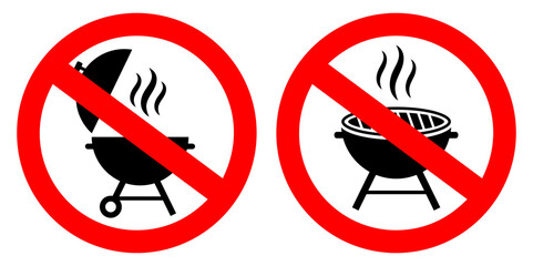 No bbq vector sign