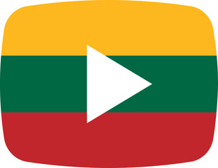 Lithuania Flag on video player icon