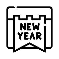 Icon New Year Eve With Style Outline