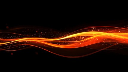 Obraz premium Fiery Orange Waves: Abstract Dynamic Background