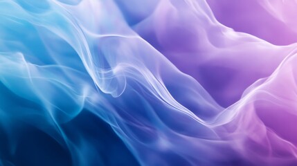 Fototapeta premium Abstract Dreamlike Smoke: Ethereal Blue and Purple Hues