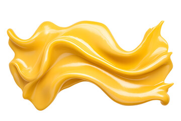 Melted cheese cheddar isolated on white background