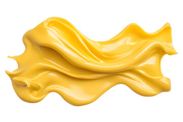Fototapeta premium Melted splash cheese cheddar isolated on white background