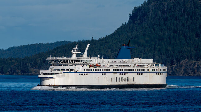 Passenger ferry sailing in Salish Sea, British Columbia, Canada