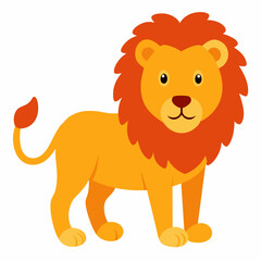 Obraz premium lion vector icon with white background