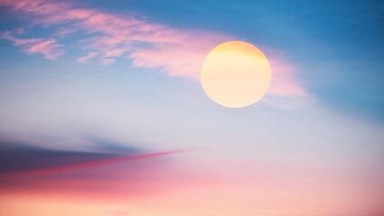 Evening sky with setting sun