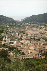 The panorama of Soller from Ses Tres Creus, Mallorca, Spain