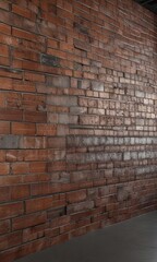 Industrial-chic ceramic brick tile wall with metal accents, renovation , loft, industrial chic