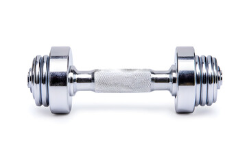  Steel gym dumbbell isolated on white background