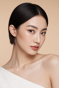 ナチュラルビューティー：アジア系女性のポートレート