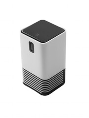 Isolated on a transparent background. Modern compact air purifier with innovative design for clean indoor air.