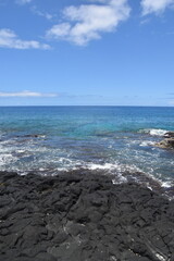 The stunning turquoise blue Pacific ocean around the beaches and coast of the Big Island of Hawaii