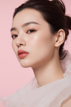 優美なポートレート：若い女性の横顔