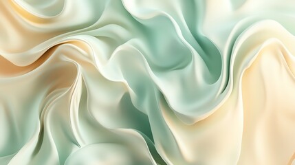 Obraz premium Soft, flowing abstract fabric with pastel hues creates a soothing and elegant visual effect, perfect for design inspiration.