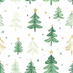Seamless Patterns of christmas tree