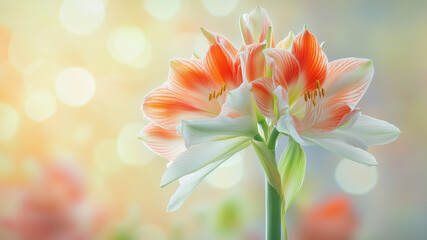 Obraz premium Close-up image of vibrant lilies