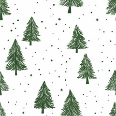 Seamless Patterns of christmas tree