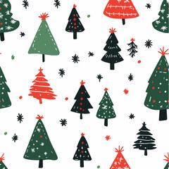 Seamless Patterns of christmas tree