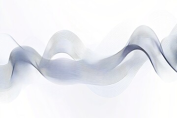 minimal vector with linear wave patterns in shades of gray on white background