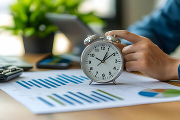 Alarm Clock on Charts Photo