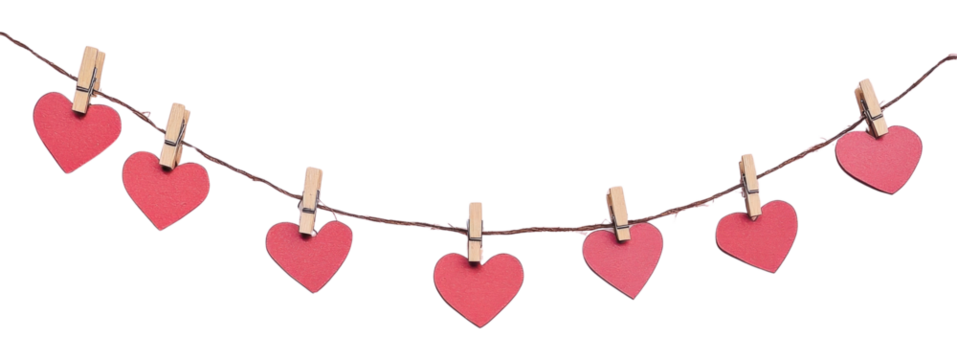 PNG Clothespins background romantic hearts.
