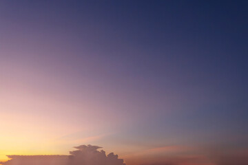 Serene Sunset Sky Colorful Twilight Cloudscape Nature