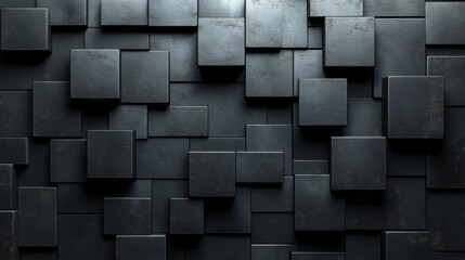 dark background design abstract geometric blocks 3d rende