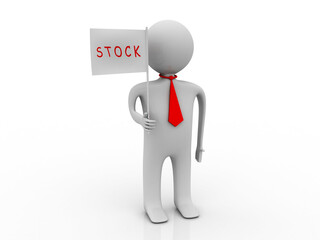 3D illustration stock market concept
