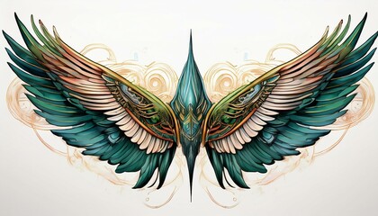 Obraz premium Wings design illustration electronics on isolated white background.