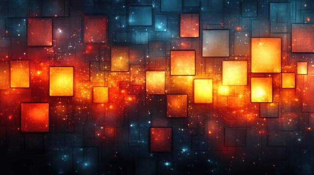 illustration of abstract texture with squar