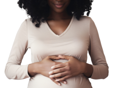 PNG Pregnant woman sleeve hand anticipation.