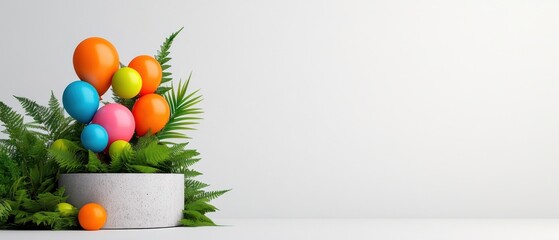 [Inflatable Celebrations decorations outdoor entertainment] Easter Vibrance: Colorful Vignette with Distressed Background