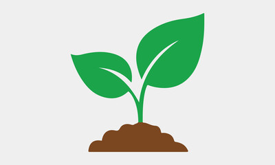 Young plant art vector  
 illustration art silhouette design