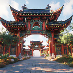 Modern Laboratory Interior with Scientists at Work. A bright, spacious, modern laboratory, showcasing multiple scientists in white lab coats working at various stations.