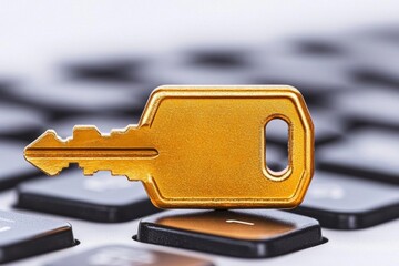 minimal photostock of a  Cyber security or cybercrime attack and threats to the Internet personal information computer network or key lock login to privacy website protection or em