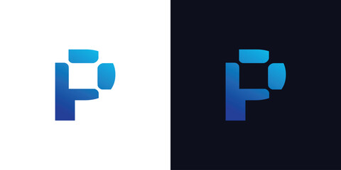  Simple and modern P logo design for IT business