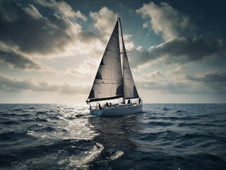 sailing on the sea