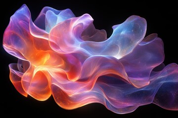 Obraz premium Abstract swirling nebula with vibrant colors and cosmic dust, a mesmerizing cosmic dance.