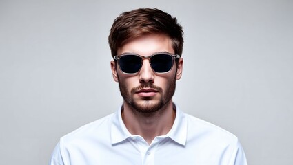 Obraz premium portrait of young man in sun glasses
