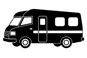 Recreational vehicle silhouette illustration.