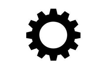 a black and white gear