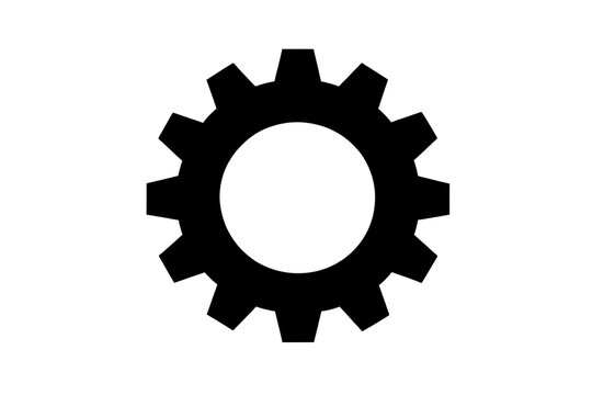 a black and white gear