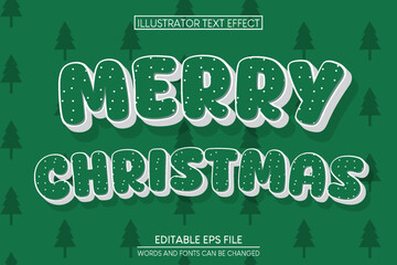 Merry Christmas Text Effect. editable text effect
