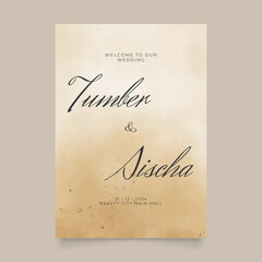 Wedding poster for welcome sign. Vector printable wedding props. Flyer design for welcome sign ready to print template.