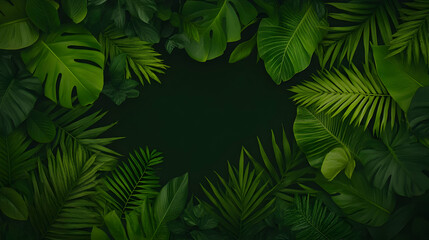 Lush Tropical Leaf Background Illustration