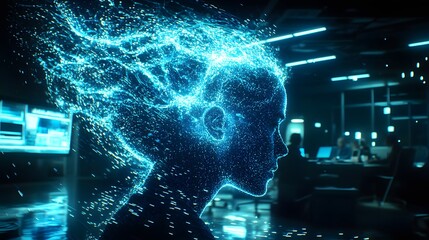 of a man in a meeting, blended with an image of active listening techniques, highlighting effective communication. | [men's]:[communication skills] 