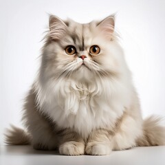 Fototapeta premium persian cat isolated on white